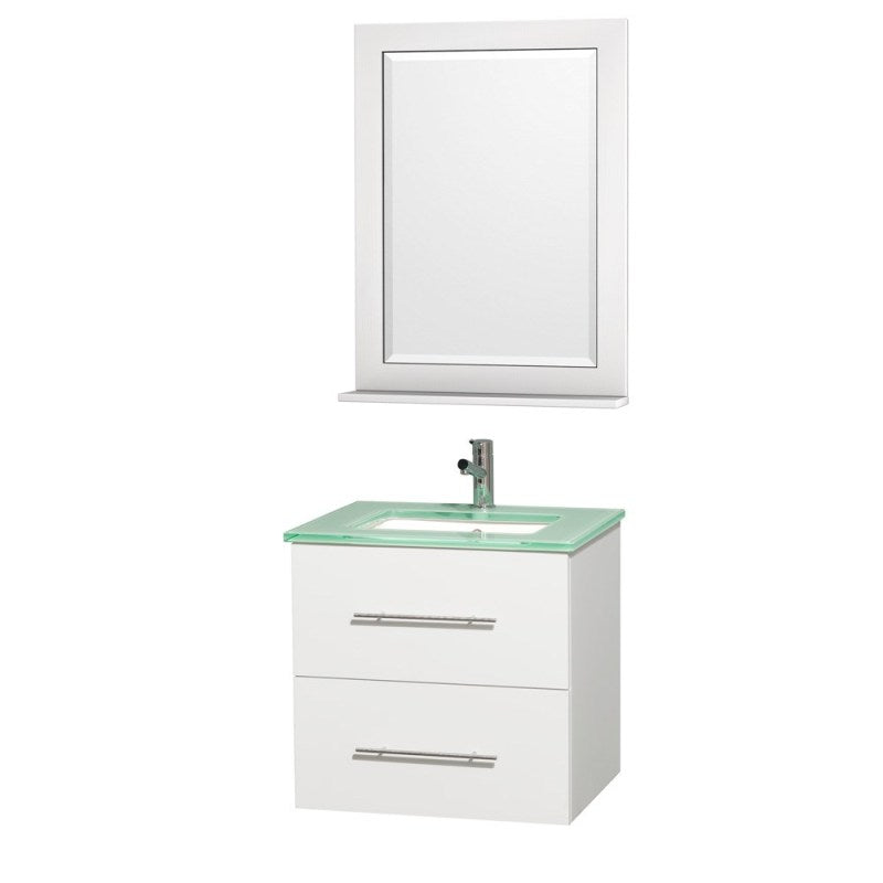 Wyndham Collection Centra 24" Single Bathroom Vanity for Undermount Sinks - Matte White WC-WHE009-24-SGL-VAN-WHT- 2