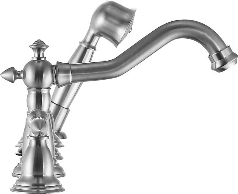 Anzzi Patriarch 2-Handle Deck-Mount Roman Tub Faucet with Handheld Sprayer in Brushed Nickel FR-AZ091BN 13