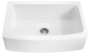 Anzzi Prisma Series Farmhouse Solid Surface 36 in. 0-Hole Single Bowl Kitchen Sink with 1 Strainer in Matte White K-AZ273-A1 2