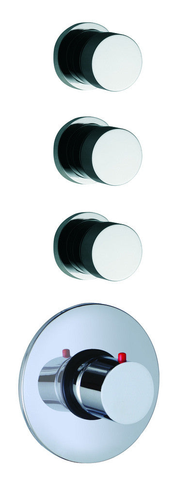 Fima by Nameeks De Soto Built-In Thermostatic Valve Trim with Three Volume Control Handles