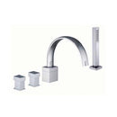 Fima by Nameeks Bio Shock Double Handle Deck Mount Thermostatic Tub Faucet with Hand Shower