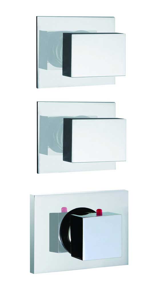 Fima by Nameeks Brick Chic Built-In Thermostatic Valve Trim with Two Volume Control Handles