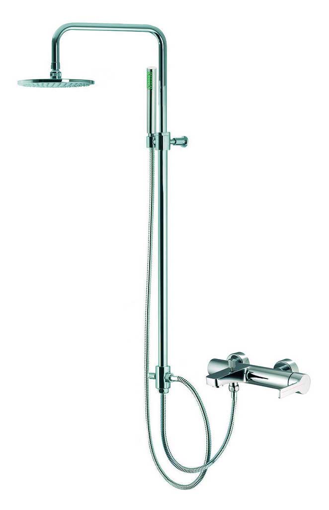 Fima by Nameeks Matrix Wall Mount Diveter Tub and Shower Faucet with Hand Shower