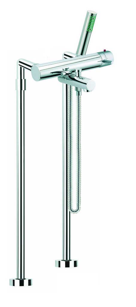 Fima by Nameeks Spillo Floor Mount Diveter Tub and Shower Faucet