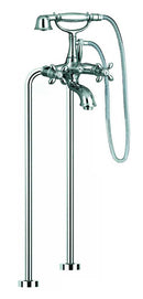 Fima by Nameeks Olivia Double Handle Floor Mount Thermostatic Tub Faucet with Hand Shower