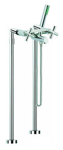 Fima by Nameeks Maxima Double Handle Floor Mount Clawfoot Tub Faucet Trim Cross Handle