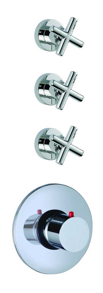Fima by Nameeks Maxima Built-In Thermostatic Valve Trim with Three Volume Control Handles