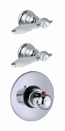 Fima by Nameeks Herend Built-In Thermostatic Valve Trim with Two Volume Control Handles