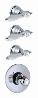 Fima by Nameeks Herend Built-In Thermostatic Valve Trim with Three Volume Control Handles