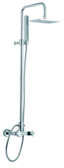 Fima by Nameeks Mp1 Wall Mount Diveter/Thermostatic Shower Faucet with Rain Shower Head and Hand Shower