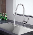 Anzzi Meadow Single-Handle Pull-Out Sprayer Kitchen Faucet in Brushed Nickel KF-AZ217BN 11