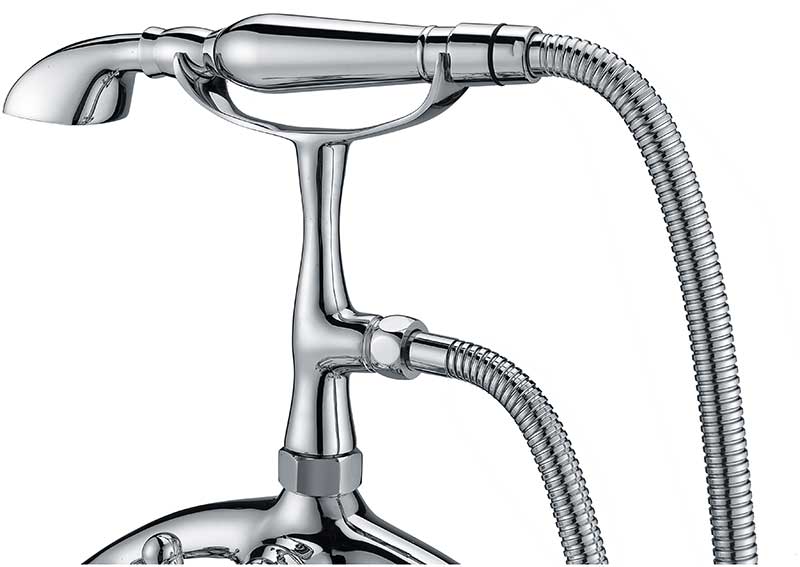 Anzzi Tugela 3-Handle Claw Foot Tub Faucet with Hand Shower in Polished Chrome FS-AZ0052CH 11