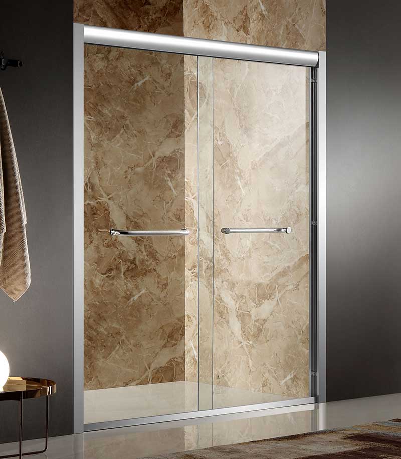 Anzzi Pharaoh 48 in. x 72 in. Framed Sliding Shower Door in Polished Chrome with Handle SD-AZ01BCH-R