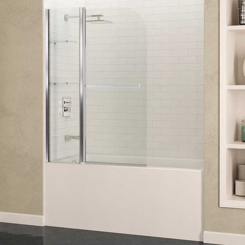 Anzzi Galleon 48 in. x 58 in. Frameless Tub Door with TSUNAMI GUARD in Polished Chrome SD-AZ054-01CH