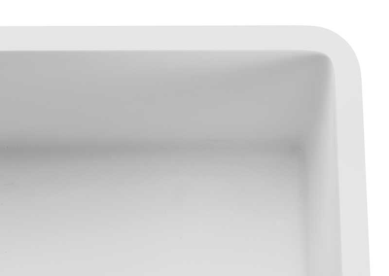 Anzzi Roine Farmhouse Reversible Apron Front Solid Surface 33 in. Single Basin Kitchen Sink in White K-AZ227-1A 9