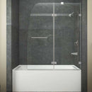 Anzzi HERALD Series 48 in. by 58 in. Frameless Hinged tub door in Chrome 2