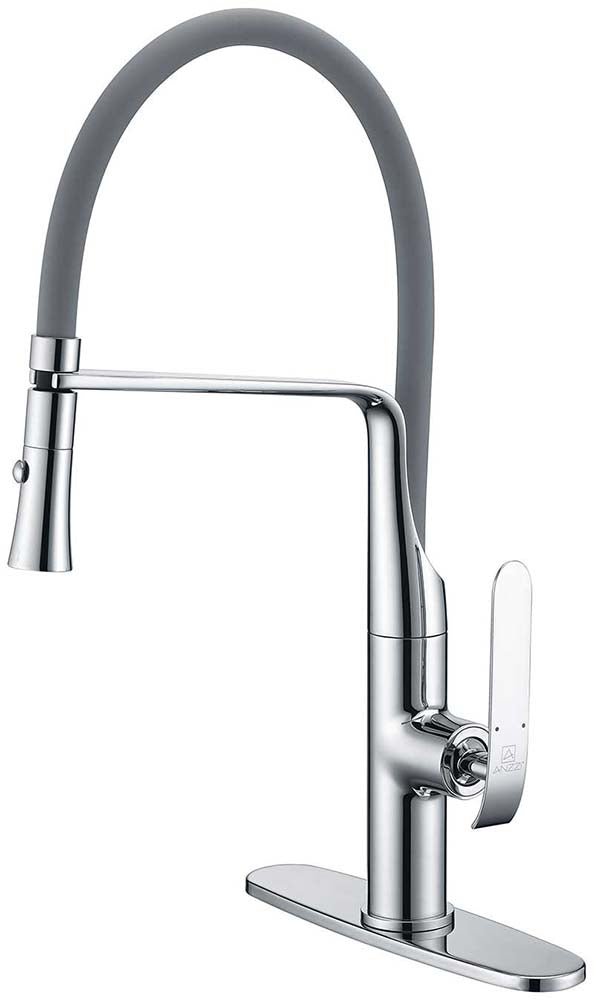 Anzzi Accent Single Handle Pull-Down Sprayer Kitchen Faucet in Polished Chrome KF-AZ003 12