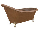 Anzzi Sivas 66 in. Handmade Copper Slipper Clawfoot Non-Whirlpool Bathtub in Hammered Antique Copper BT-017 6