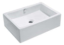 Anzzi Deux Series Ceramic Vessel Sink in White