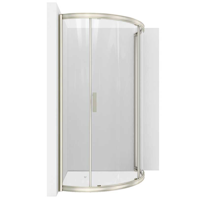 Anzzi Baron Series 39 in. x 74.75 in. Framed Sliding Shower Door in Brushed Nickel SD-AZ01-01BN 3