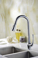 Anzzi Singer Pull Down Single Handle Kitchen Faucet in Polished Chrome 2