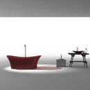 Azul 69 in. One Piece Anzzi Stone Freestanding Bathtub in Translucent Deep Red 4