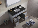 Ariel Hamlet 49" Single Sink Vanity Set with Absolute Black Granite Countertop in Grey 4