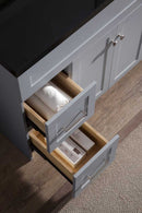 Ariel Hamlet 49" Single Sink Vanity Set with Absolute Black Granite Countertop in Grey 5