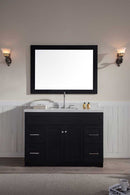 Ariel Hamlet 49" Single Sink Vanity Set with White Quartz Countertop in Black