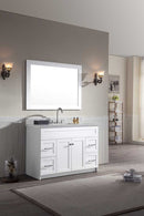 Ariel Hamlet 49" Single Sink Vanity Set with White Quartz Countertop in White 2