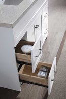 Ariel Hamlet 49" Single Sink Vanity Set with White Quartz Countertop in White 5