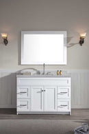 Ariel Hamlet 49" Single Sink Vanity Set with White Quartz Countertop in White