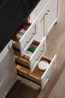 Ariel Hamlet 73" Double Sink Vanity Set with Absolute Black Granite Countertop in White 5