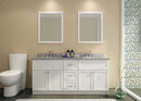 Ariel Bath Hamlet 73" Double Sink Vanity Set in White
