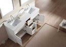 Ariel Hamlet 73" Double Sink Vanity Set with White Quartz Countertop in White 4