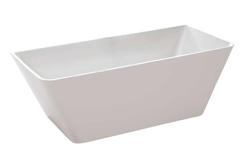 Anzzi Zenith 67 in. Acrylic Soaking Bathtub in White with Havasu Faucet in Polished Chrome FTAZ099-0042C 2