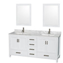 Wyndham Collection Sheffield 72" Double Bathroom Vanity - White WC-1414-72-DBL-VAN-WHT 3