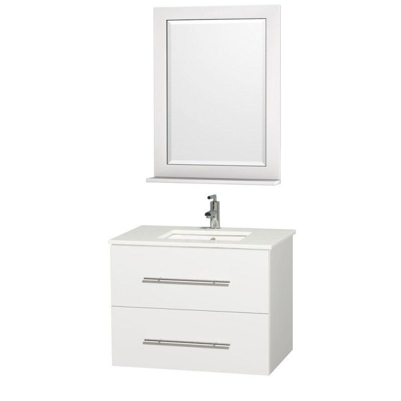 Wyndham Collection Centra 30" Single Bathroom Vanity for Undermount Sinks - Matte White WC-WHE009-30-SGL-VAN-WHT- 4