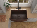 Anzzi Terra Farmhouse Handmade Copper 33 in. 0-Hole Single Bowl Kitchen Sink in Hammered Antique Copper K-AZ245 4