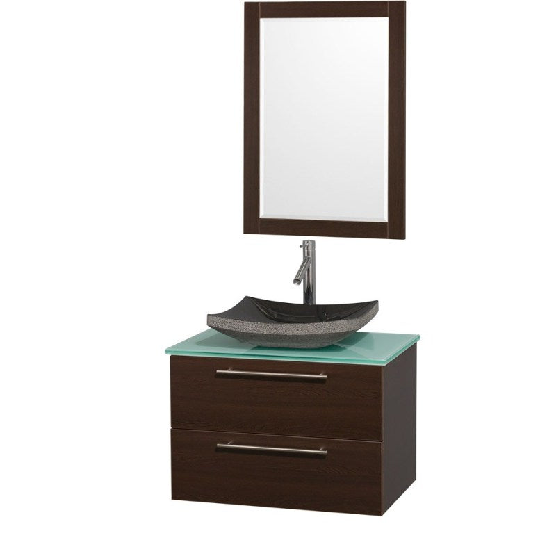 Wyndham Collection Amare 30" Wall-Mounted Bathroom Vanity Set with Vessel Sink - Espresso WC-R4100-30-ESP 5