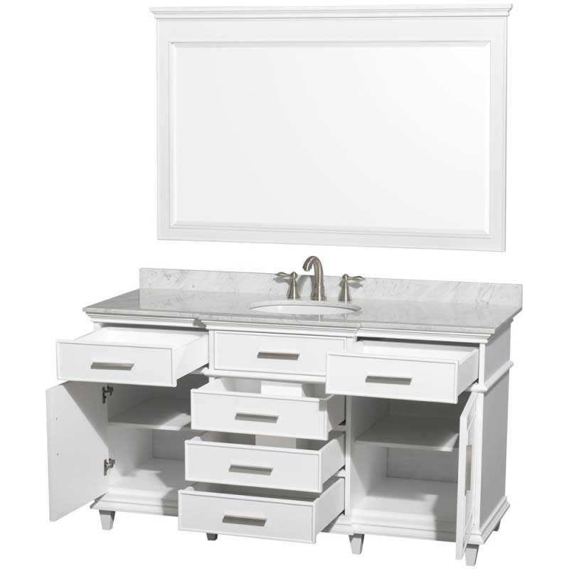 Wyndham Collection Berkeley 60" Single Bathroom Vanity - White WC-1717-60-SGL-WHT 2