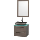 Wyndham Collection Amare 24" Wall-Mounted Bathroom Vanity Set with Vessel Sink - Gray Oak WC-R4100-24-GROAK 5