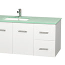 Wyndham Collection Centra 60" Single Bathroom Vanity for Undermount Sinks - Matte White WC-WHE009-60-SGL-VAN-WHT- 6