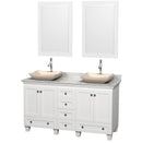 Wyndham Collection Acclaim 60" Double Bathroom Vanity for Vessel Sinks - White WC-CG8000-60-DBL-VAN-WHT 3