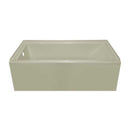 Lyons Industries Linear 5 ft. Left Drain Bathtub in Biscuit