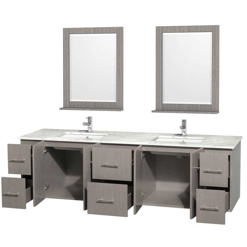 Wyndham Collection Centra 80" Double Bathroom Vanity for Undermount Sinks - Gray Oak WC-WHE009-80-DBL-VAN-GRO- 2
