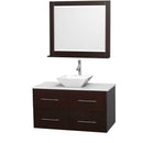 Wyndham Collection Centra 42" Single Bathroom Vanity Set for Vessel Sink - Espresso WC-WHE009-42-SGL-VAN-ESP