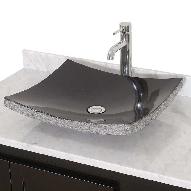 Wyndham Collection Altair Vessel Sink - Black Granite WC-GS001