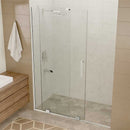 Anzzi Longboat Series 60 in. x 76 in. Semi-Frameless Shower Door with TSUNAMI GUARD in Brushed Nickel SD-AZ055-01BN 4