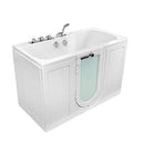 Ella's Bubbles O2SA3260M-L Tub4Two Microbubble Acrylic Walk-In Tub with Left Outward Swing Door, Thermostatic Faucet, Dual 2" Drains, 32" x 60" x 42", White
